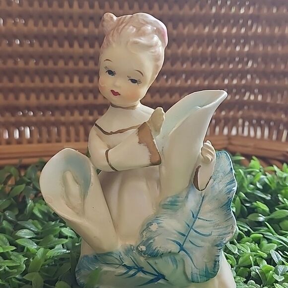 Vintage Napco Japan Miss Calla "Pearl Flower Of The Month Girl" August Figurine - Picture 13 of 16
